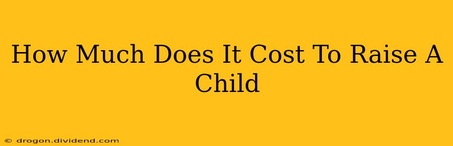 How Much Does It Cost To Raise A Child