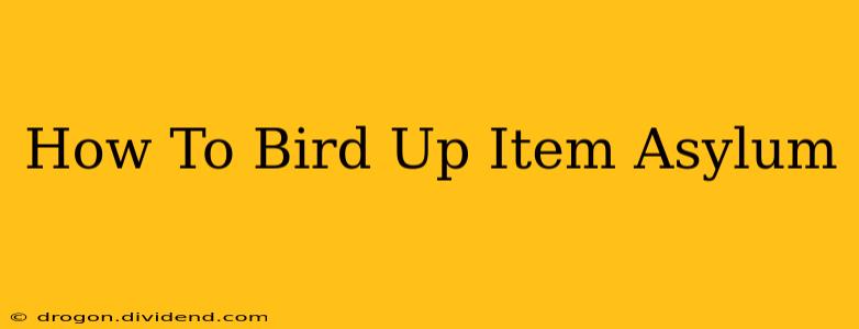 How To Bird Up Item Asylum