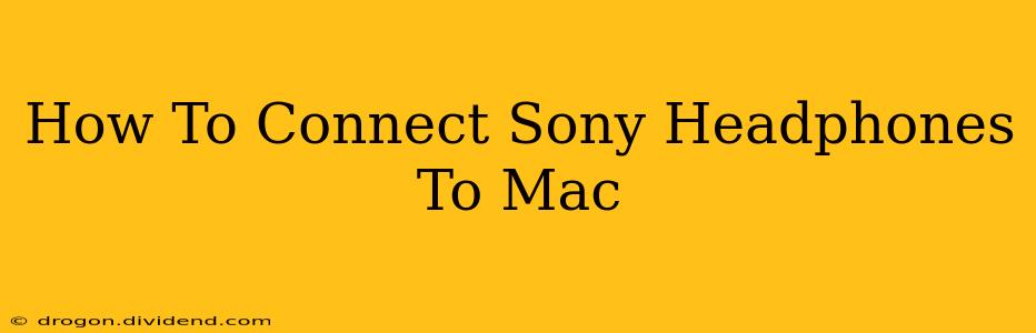 How To Connect Sony Headphones To Mac