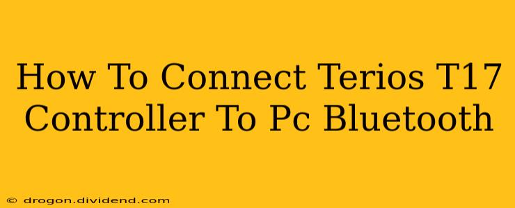 How To Connect Terios T17 Controller To Pc Bluetooth