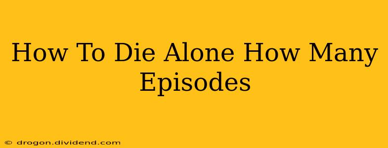 How To Die Alone How Many Episodes